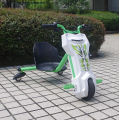 Mototec White Triker 12V Drift Scooter Ride - Bicyclette à batterie au lithium